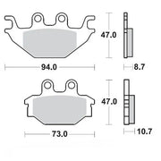 Moto-master Nitro Atv Bremseklodser - Sintrede Metal - For & Bag
