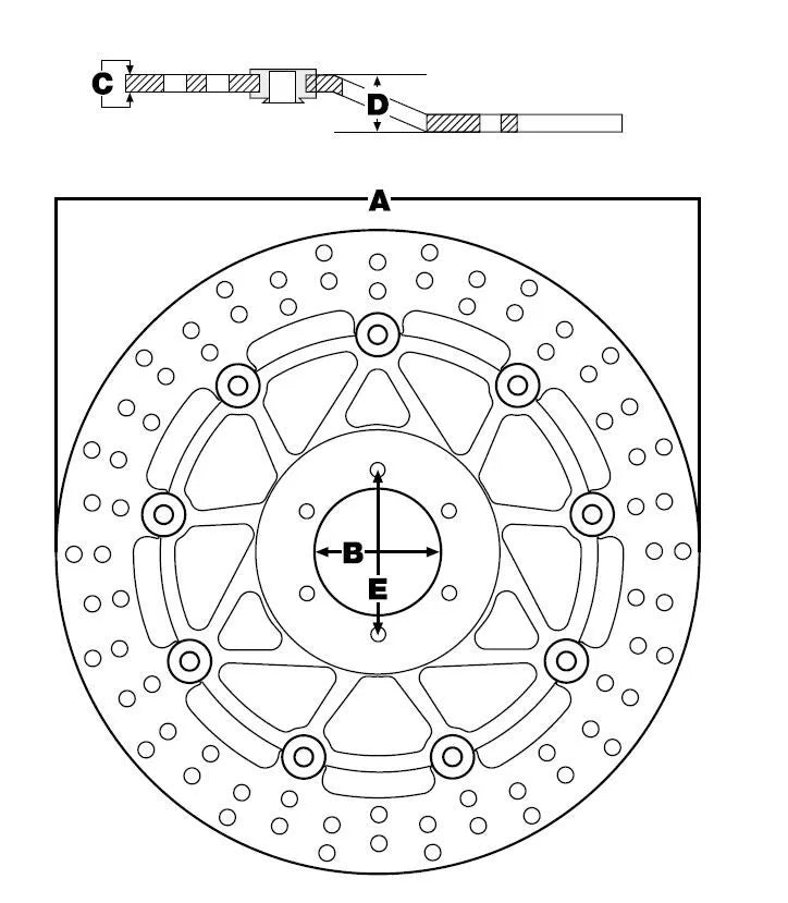 Trw Round Fixed Brake Rotor 220-250mm - Front