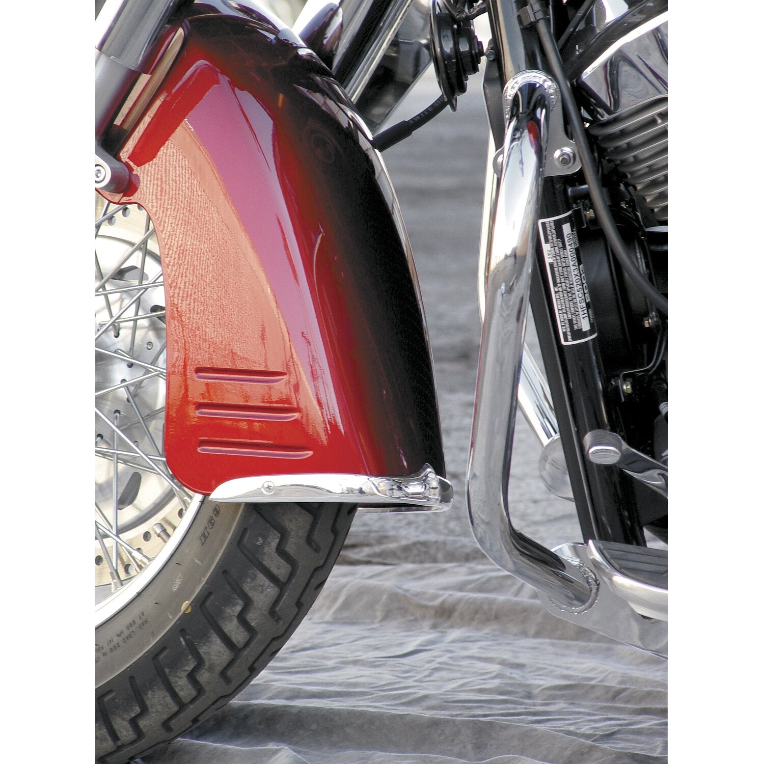 National Cycle cast front fender tip set chrome