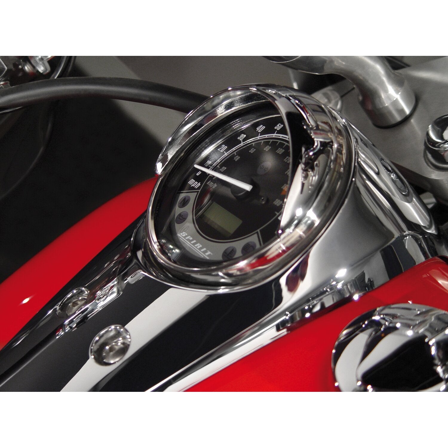 National Cycle cast speedometer visor chrome