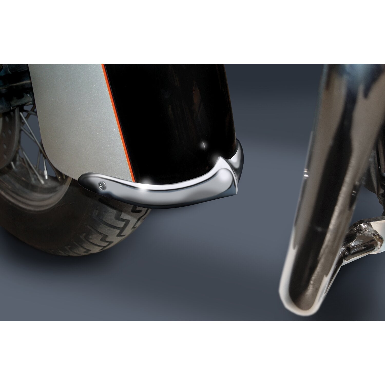 National Cycle cast front fender tip set chrome