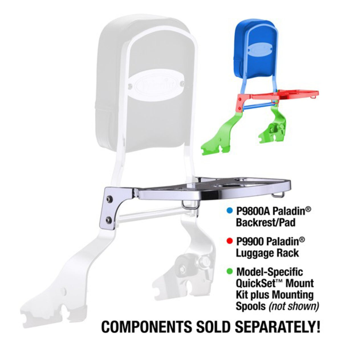 National Cycle Paladin® Quickset mount kit chrome