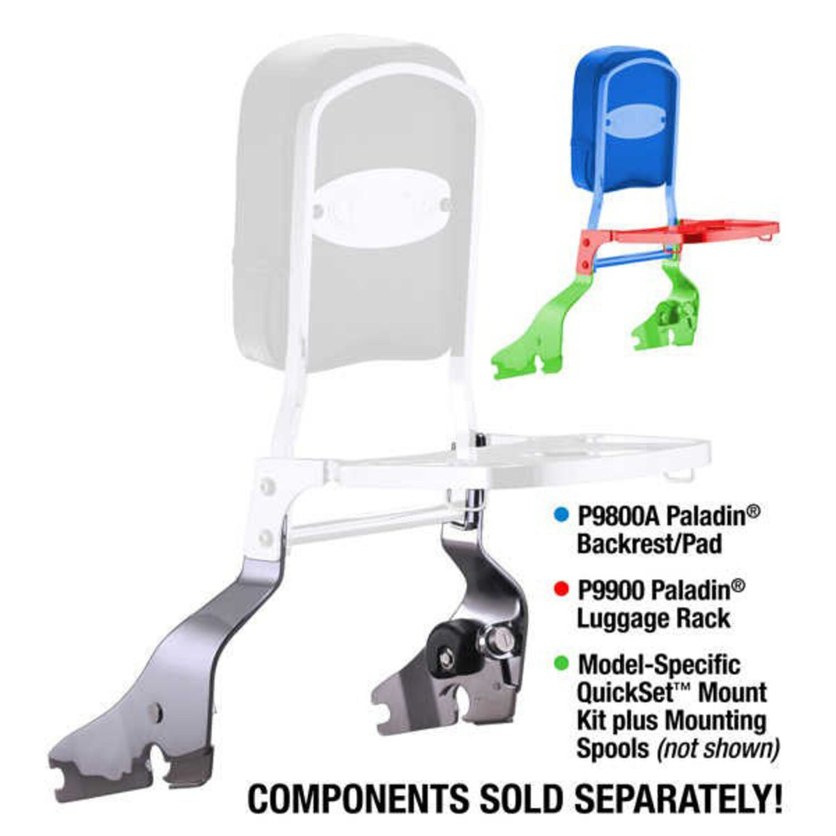 National Cycle Paladin® Quickset mount kit chrome