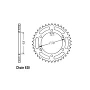 JT Sprockets Rear Sprocket 483.33