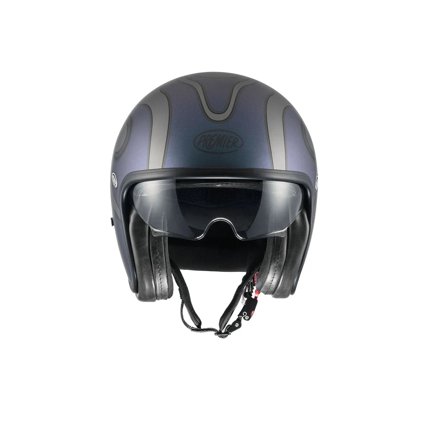 Premier Helmets Vintage Fr Open Face Helmet Blue/gray