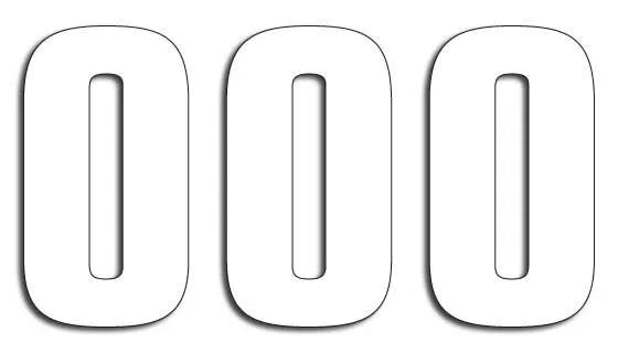 Blackbird Racing Number Plate Graphic - Two Digits - White