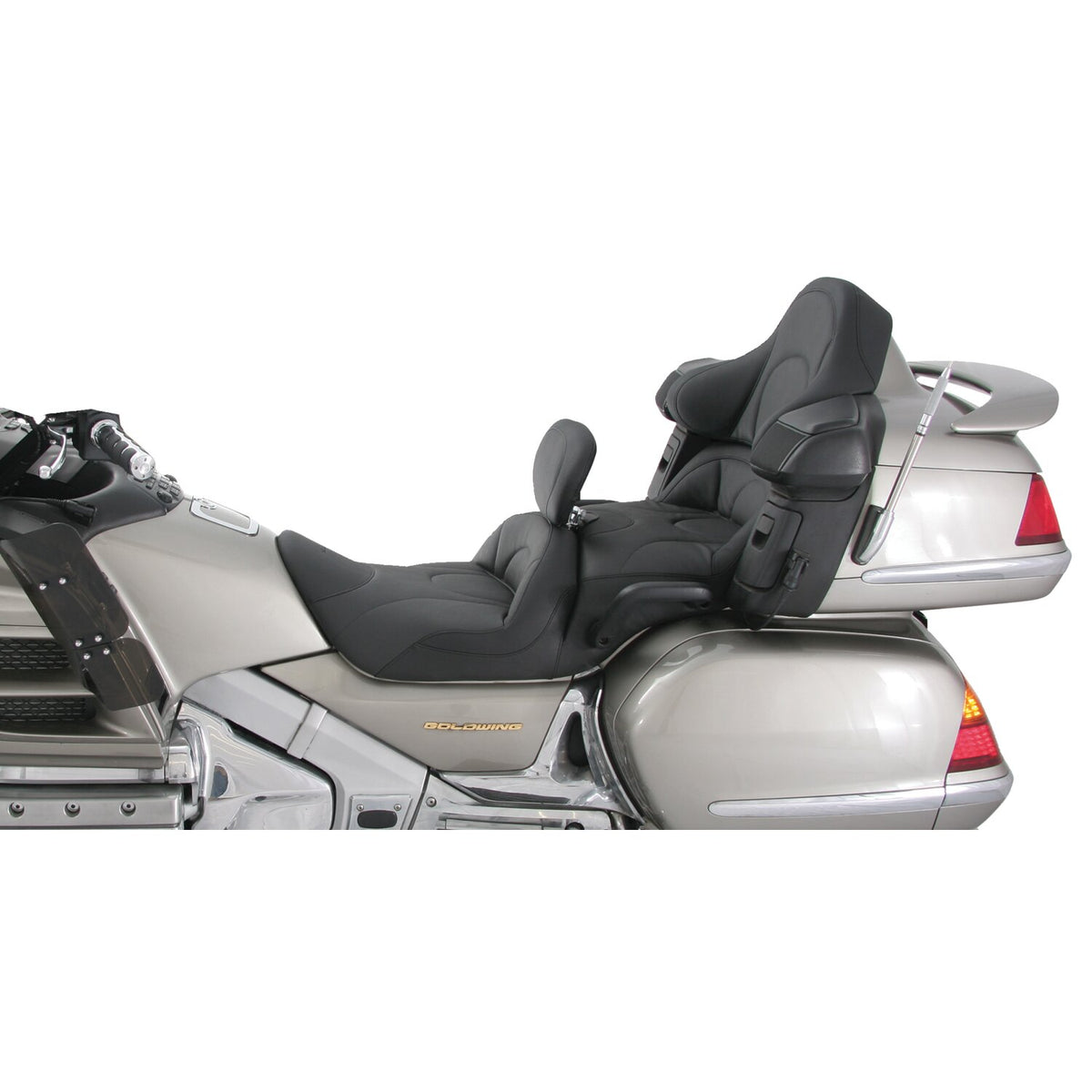 Mustang 1-piece 2-up touring seat heated plain black