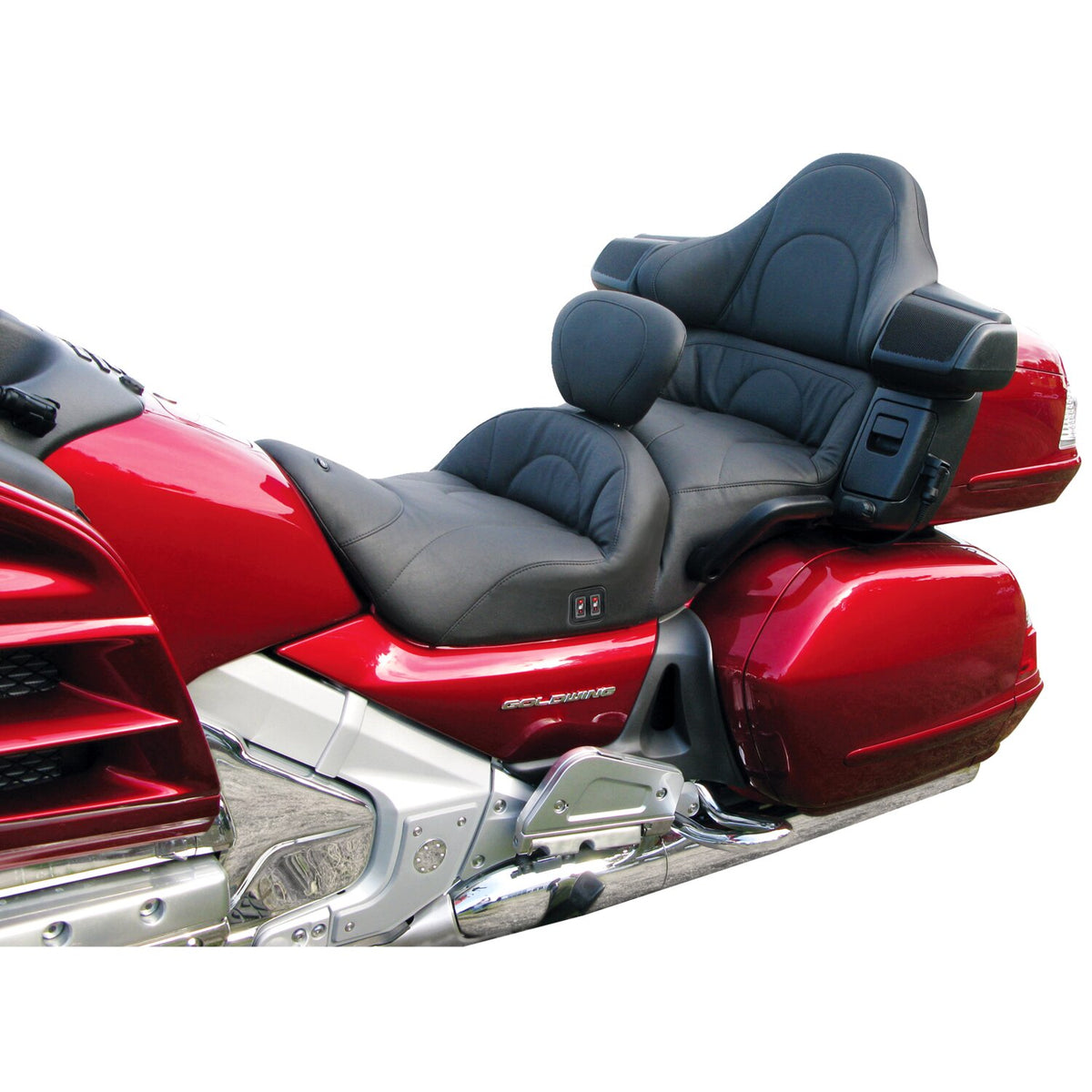 Mustang 1-piece 2-up touring seat heated plain black
