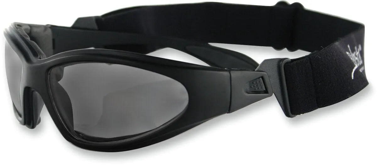 Bobster GXR Convertible Sunglasses Matte Black Frame Smoke Lens