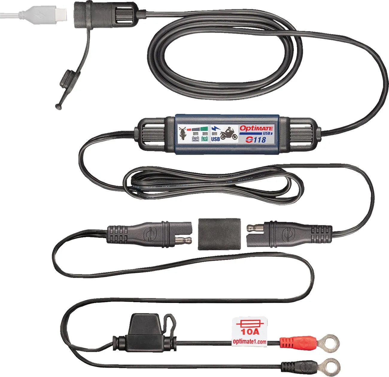 Tecmate Optimate Usb-c Motorcycle Battery Charger
