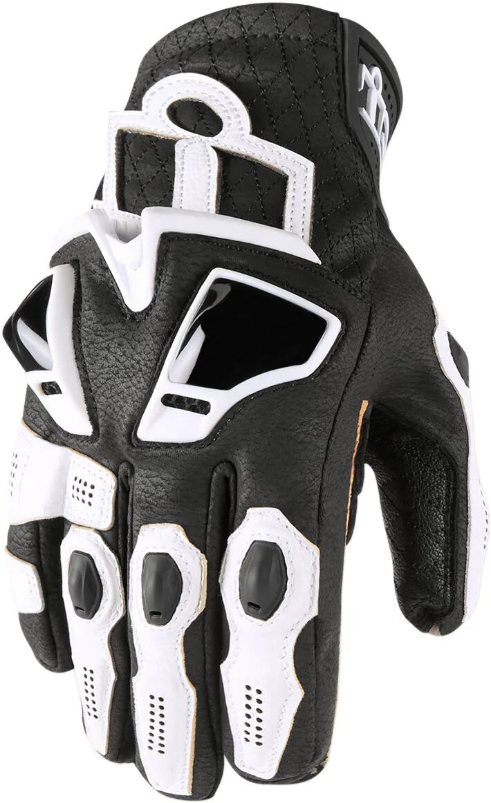 Icon Hypersport Short Gloves For Motorcycle Riding - Black/Brown/White