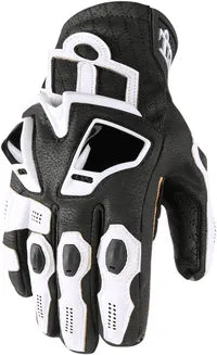 Icon Hypersport Short Gloves For Motorcycle Riding - Black/Brown/White