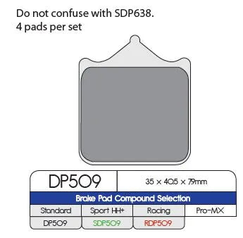 Dp Bremseklodser Standard Sintrede Metal - Foran