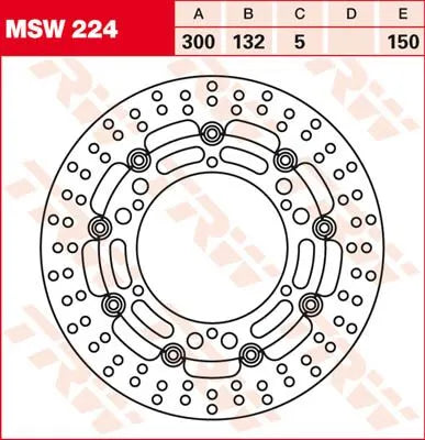 Trw Round Floating Brake Rotor For Motorcycle - Front