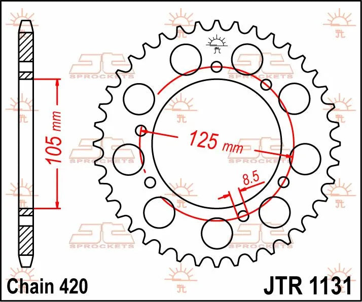 Jt Sprockets Steel Rear Sprocket - 45t