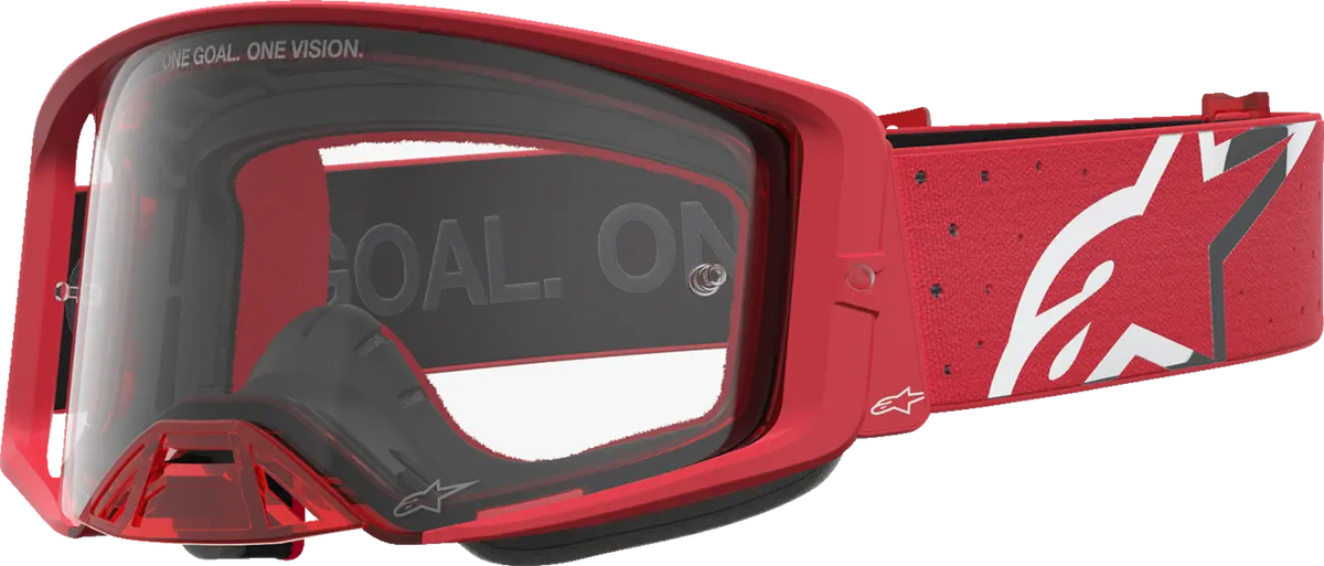 Alpinestars Supertech Vesta Goggle Chrome Red Clear Lens