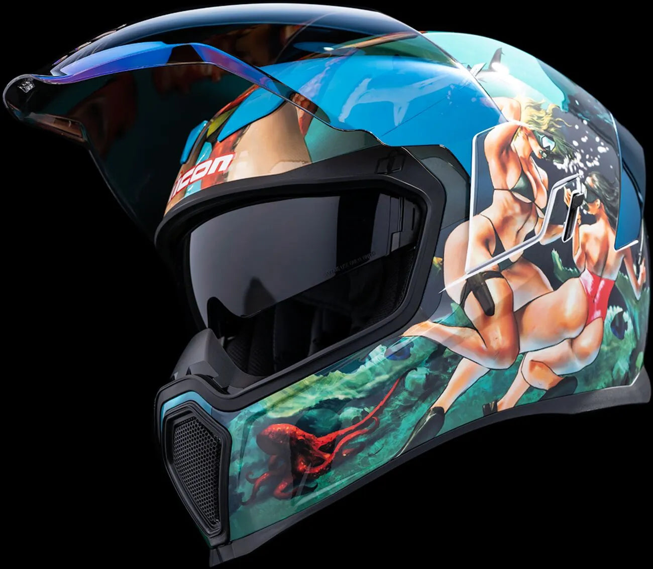 Icon Airflite Pleasuredome 4 Helmet Full Face Blue