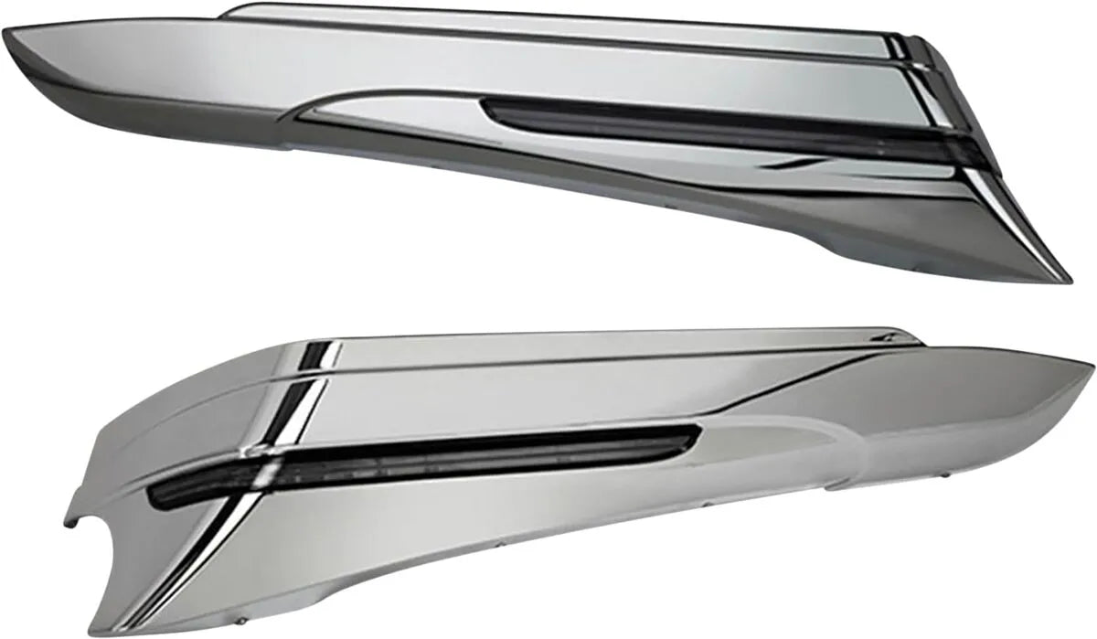 Ciro Saddlebag Extensions - Chrome, Lighted