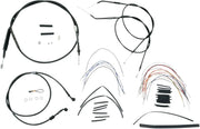 BURLY BRAND Black Vinyl Handlebar Cable/Line Kit for Ape Hangers