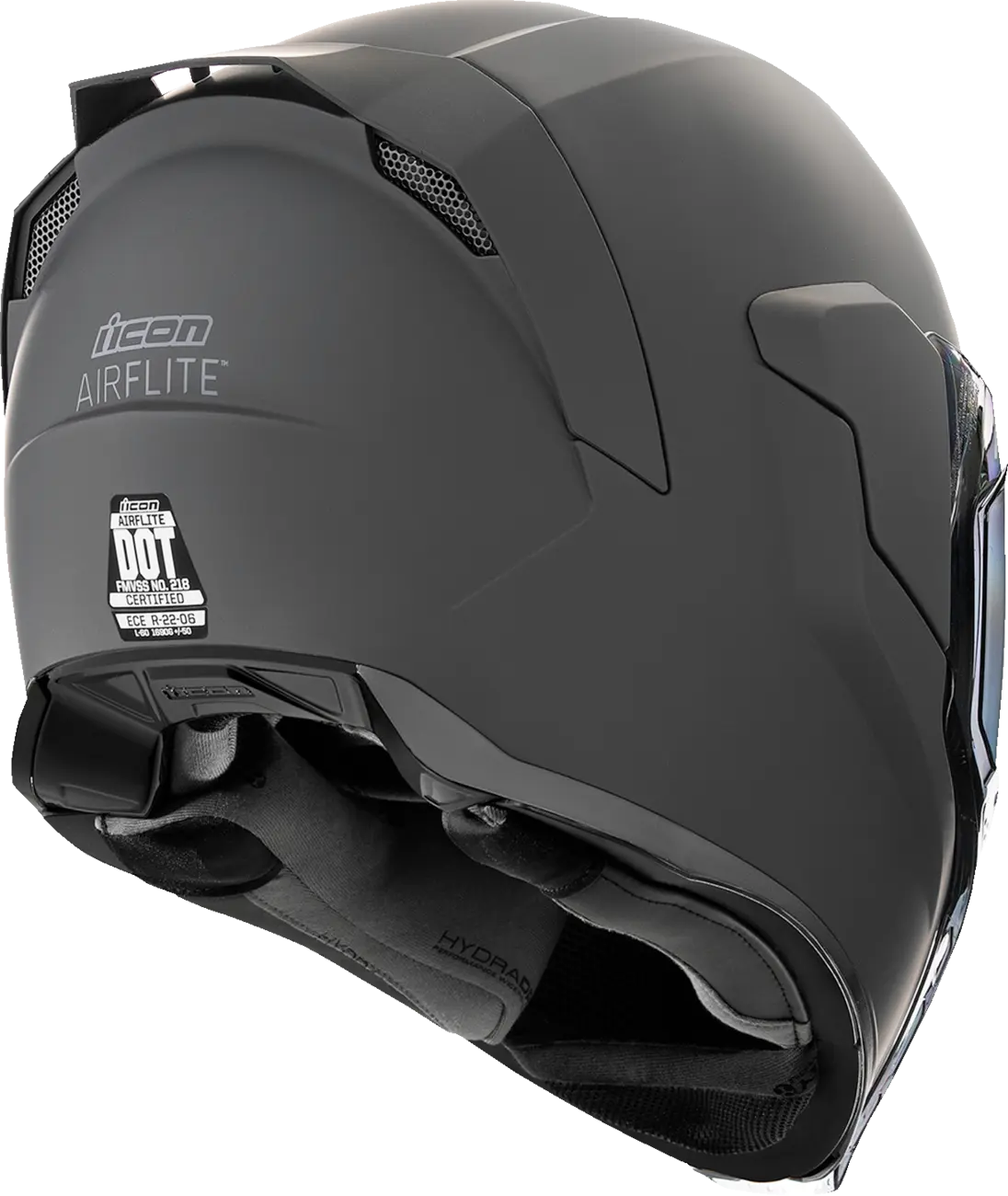 Icon Airflite Dark Helmet Full Face Matte Black