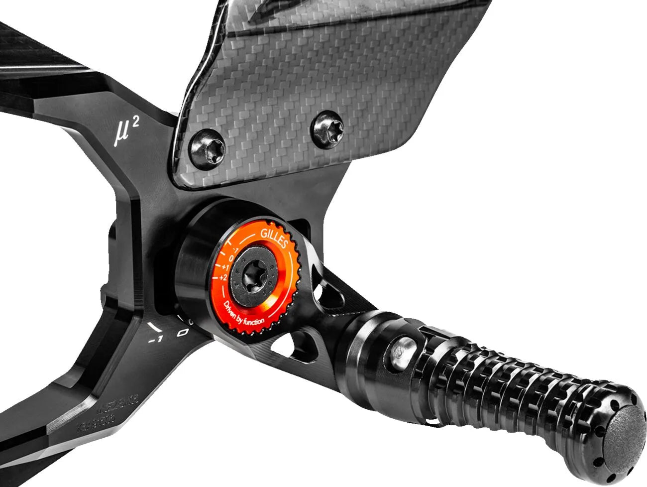 Gilles Tooling Mue2 Rearset - Black/red Anodized