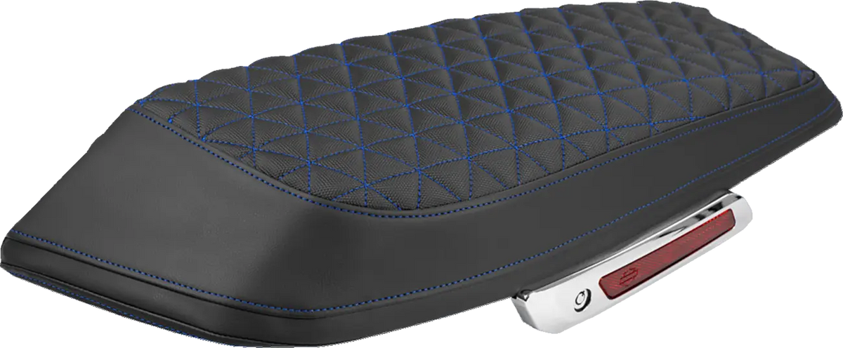 Saddlemen Tri-Gripper Saddlebag Lid Covers Blue Stitch