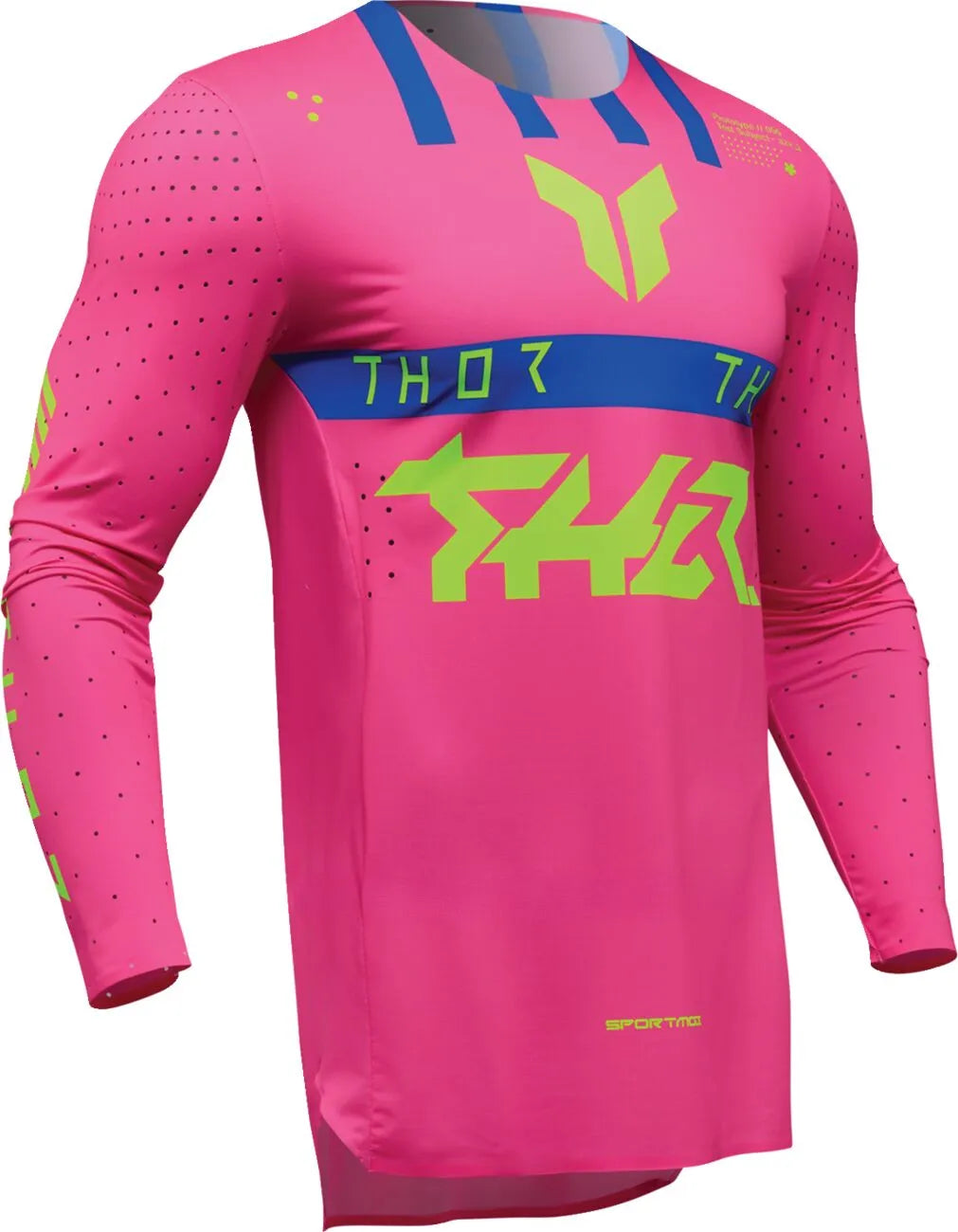 Thor Sportmode Flite Jersey - Blue/Fluorescent Yellow/Fluorescent Pink