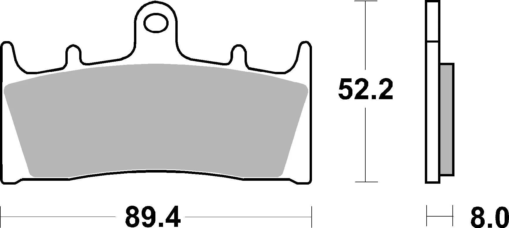 Sbs Hf Street Ceramic Brake Pads - Oe Replacement - Front
