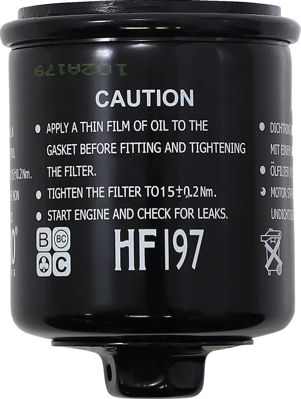 Hiflofiltro Oil Filter Hf197