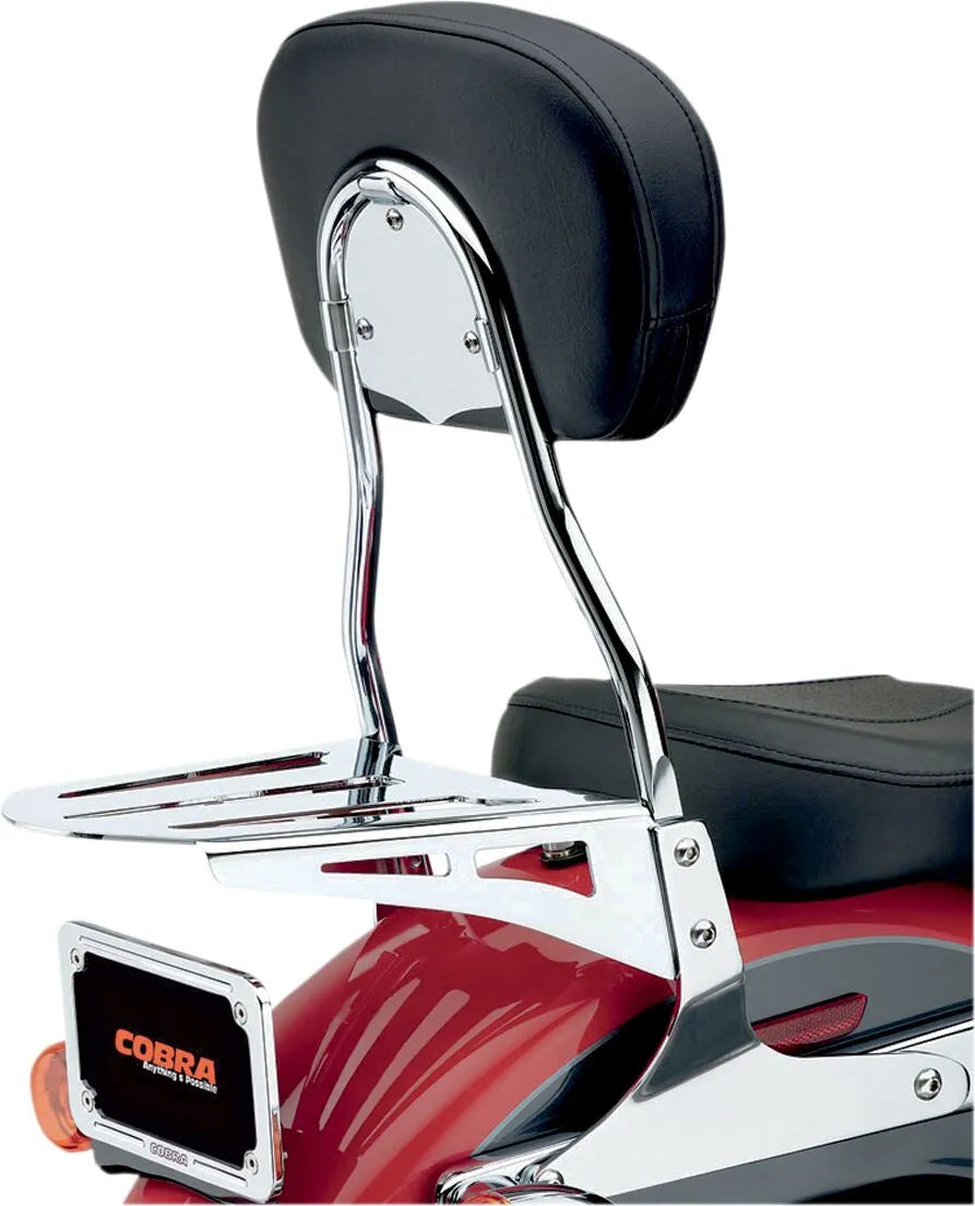 Cobra Round Sissy Bar - Chrome Finish
