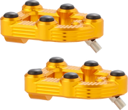Arlen Ness Mx Foot Pegs - Gold Billet Aluminum