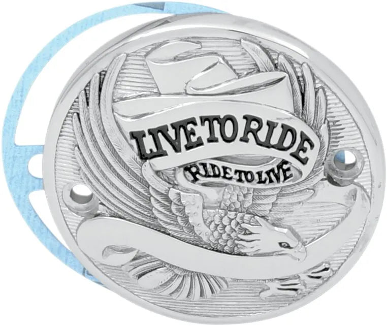 Drag Specialties Live To Ride Points Cover - Black/chrome