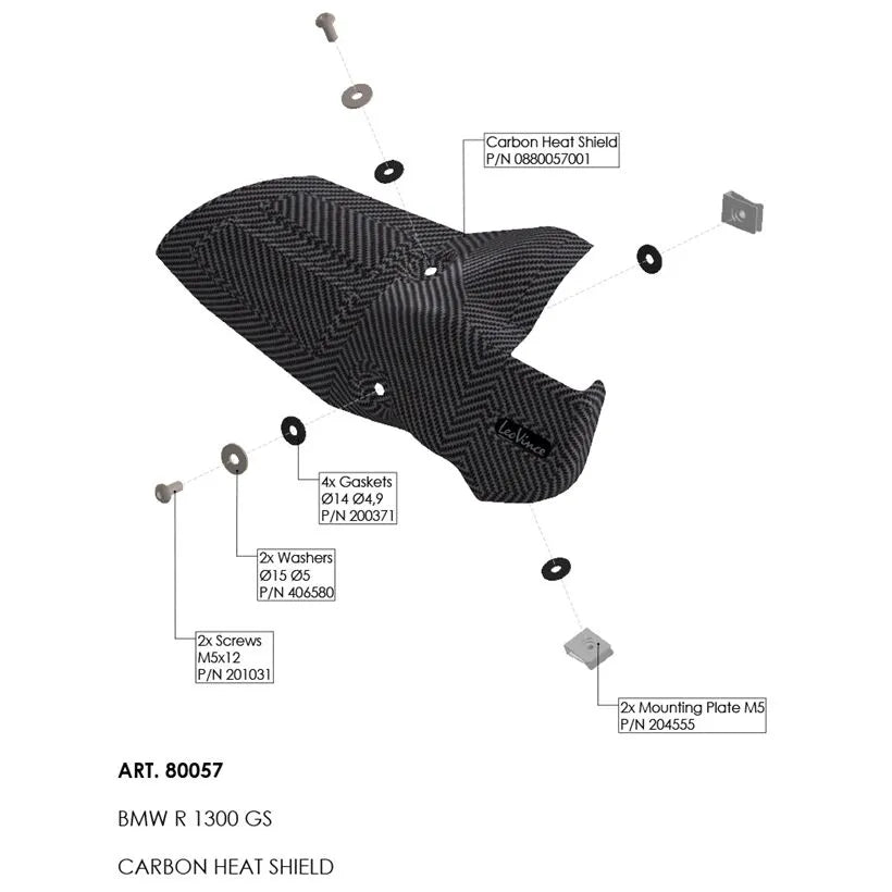 Leovince Heat Shield - Carbon Fiber Exhaust Guard