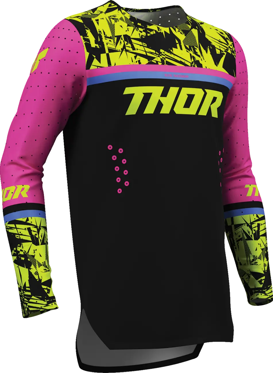 Thor Youth Sportmode Punk'd Jersey Black/Fuchsia