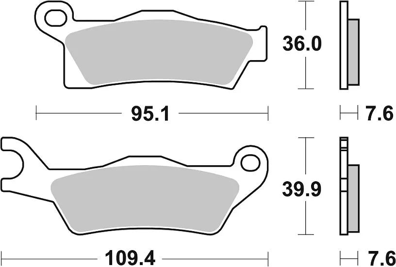 Sbs Rsi Offroad Racing Sintrede Bremseklodser - For & Bag