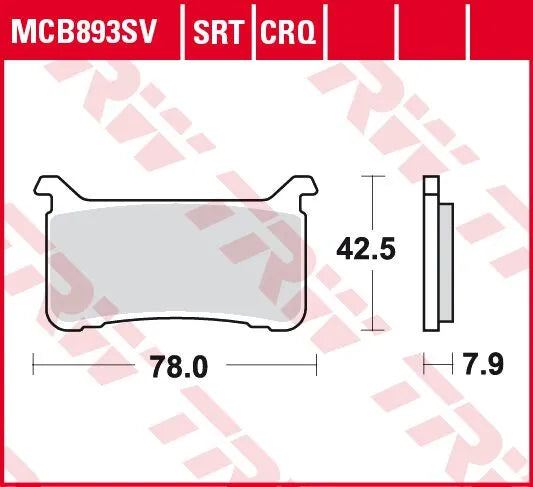 Trw Crq Series Carbon Race Bremseklodser Til Forreste Kalibre