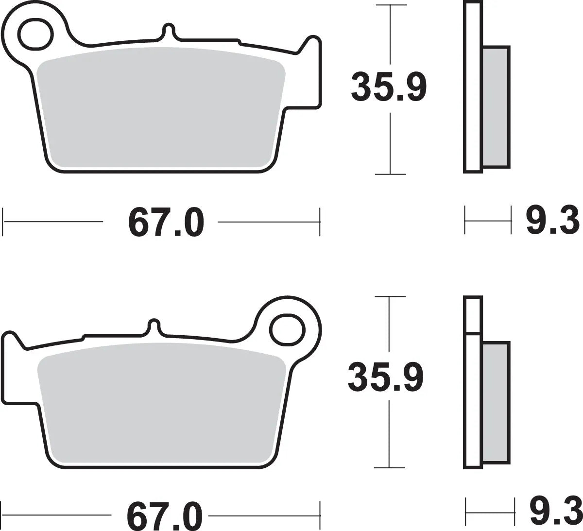 Sbs Si Offroad Sintrede Bremseklodser - Bag