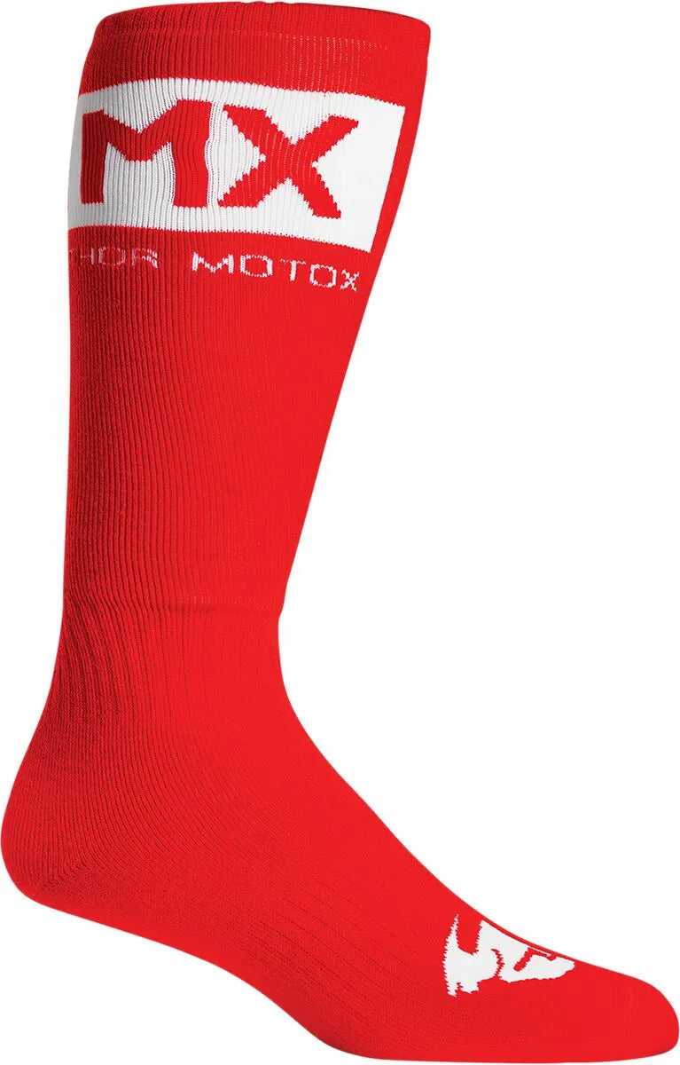 Thor Youth MX Solid Socks Red/White