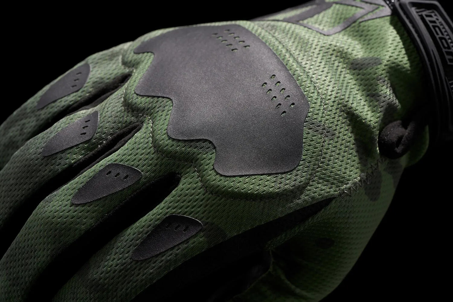 Icon Hooligan Ce Gloves For Sport Riding - Black/Camo Green
