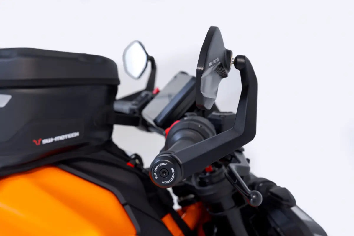 Sw-motech Bar End Mirrors - Black Anodized Aluminum