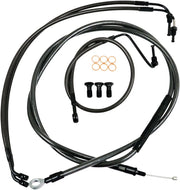 LA CHOPPERS Midnight Braided Handlebar Cable Kit for Ape Hangers