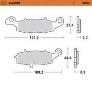 Moto-master Roadpro Sinter Bremseklodser Bag - Bag