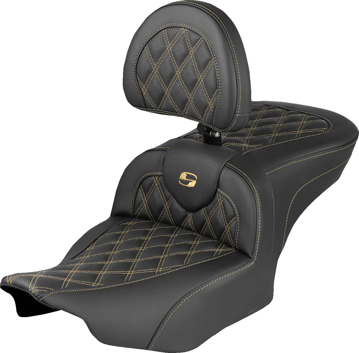 Saddlemen Roadsofa Lattice Stitch Gold Stitch Seat