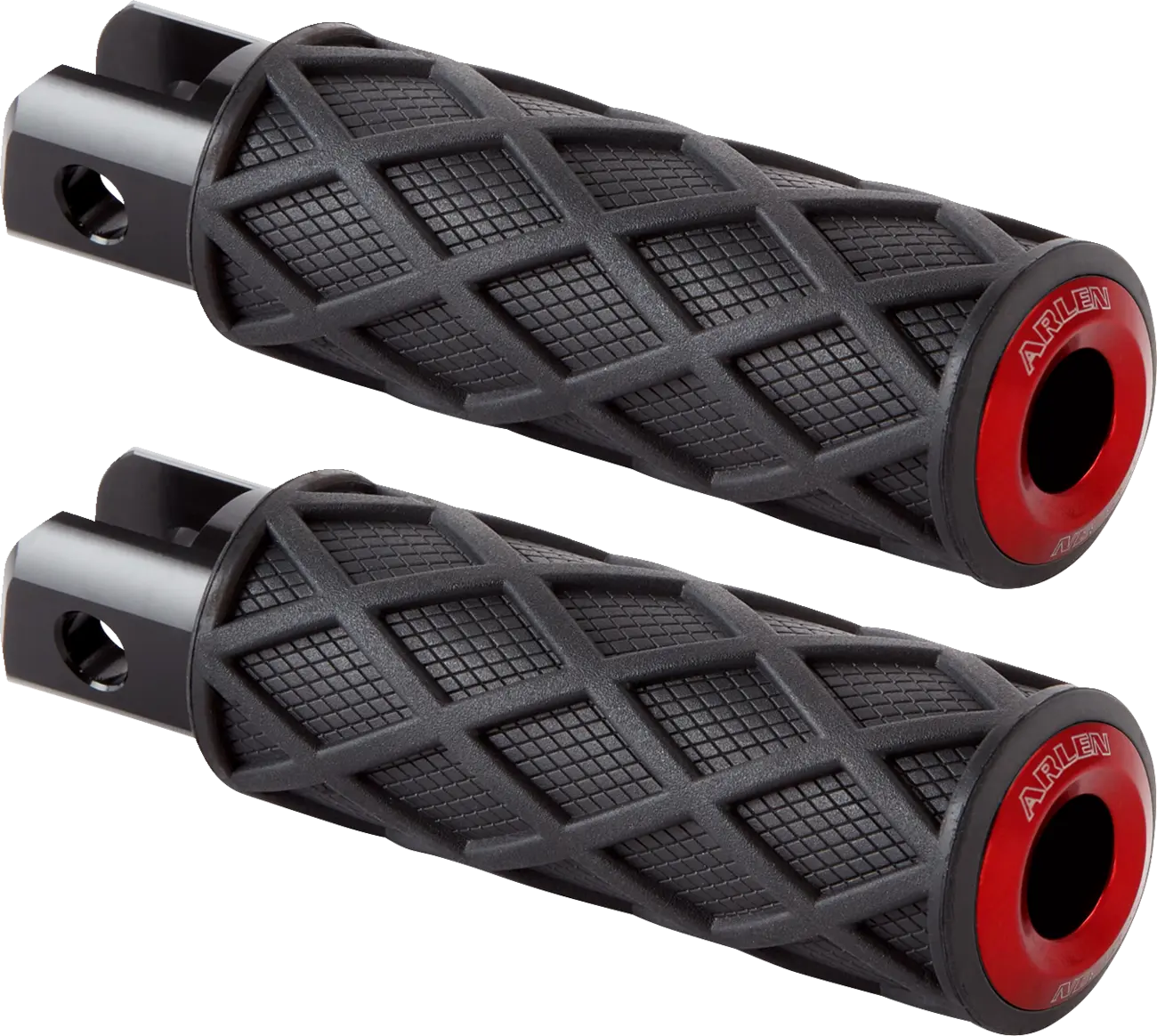 Arlen Ness Diamond Foot Pegs - Black/red