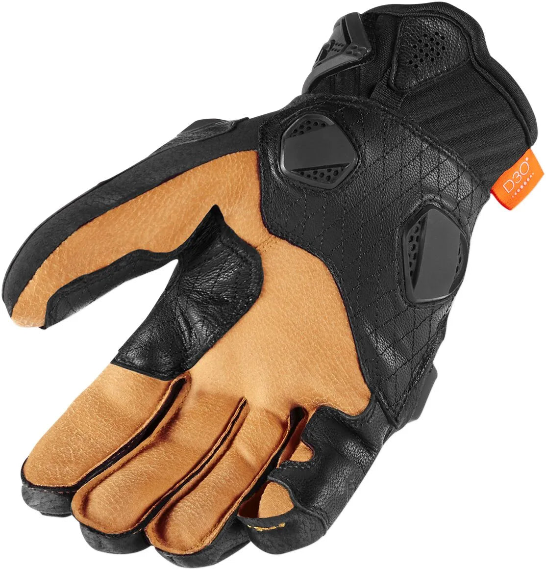 Icon Hypersport Short Gloves For Motorcycle Riding - Black/Brown