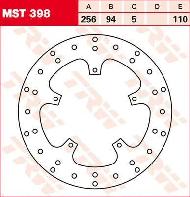 Trw Round Fixed Brake Rotor For 250-299mm Applications - Rear