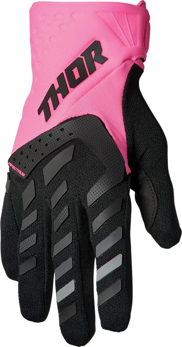Thor Women's Spectrum Mx Gloves - Black/Fluorescent Pink