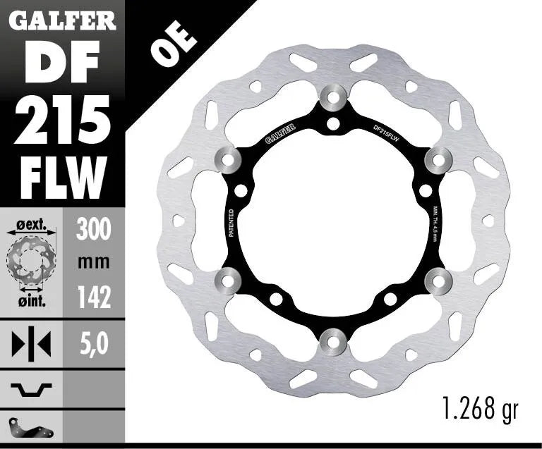 Galfer Brake Rotor For Motorcycle - High Carbon Stainless Steel - Front