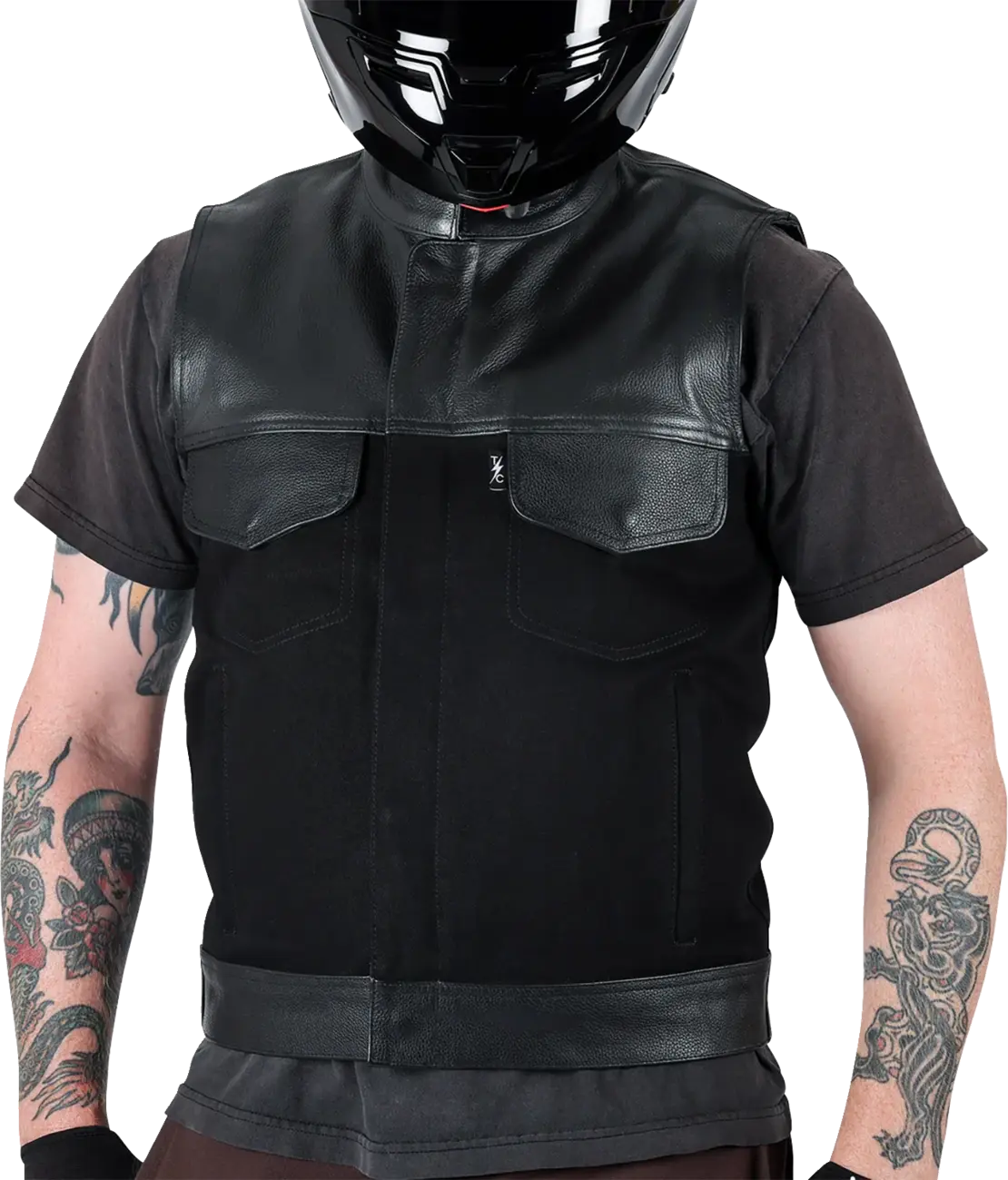 Thrashin Supply Co Kanan Leather Denim Riding Vest