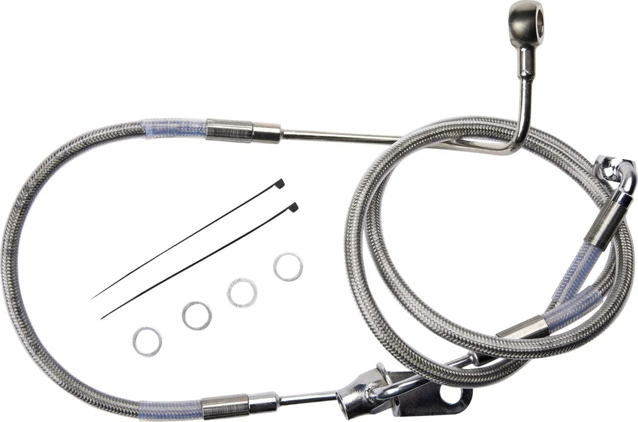 Drag Specialties rustfri stål bremse slange, bag
